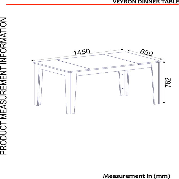 Hanah Home Mesa de Comedor Veyron Negro y Dorado